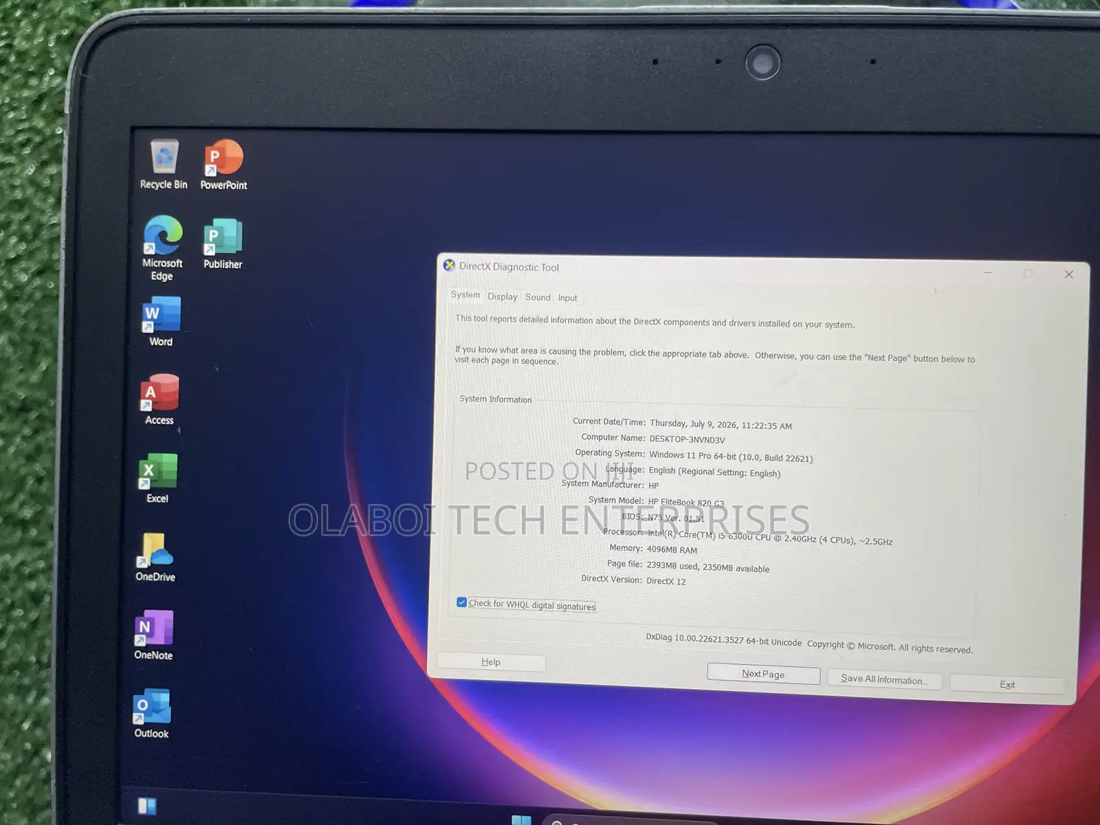 Laptop HP EliteBook 820 G3 8GB Intel Core i5 SSD 256GB