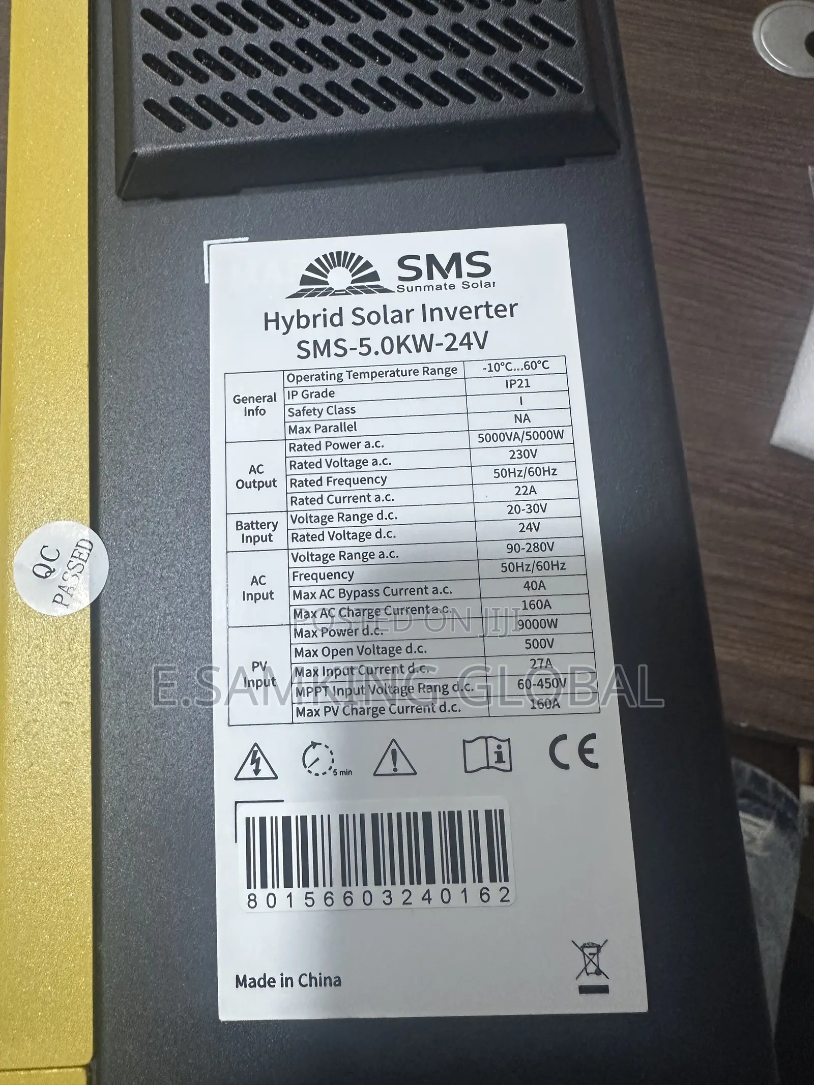 5kva 24v SMS Hybrid Inverter