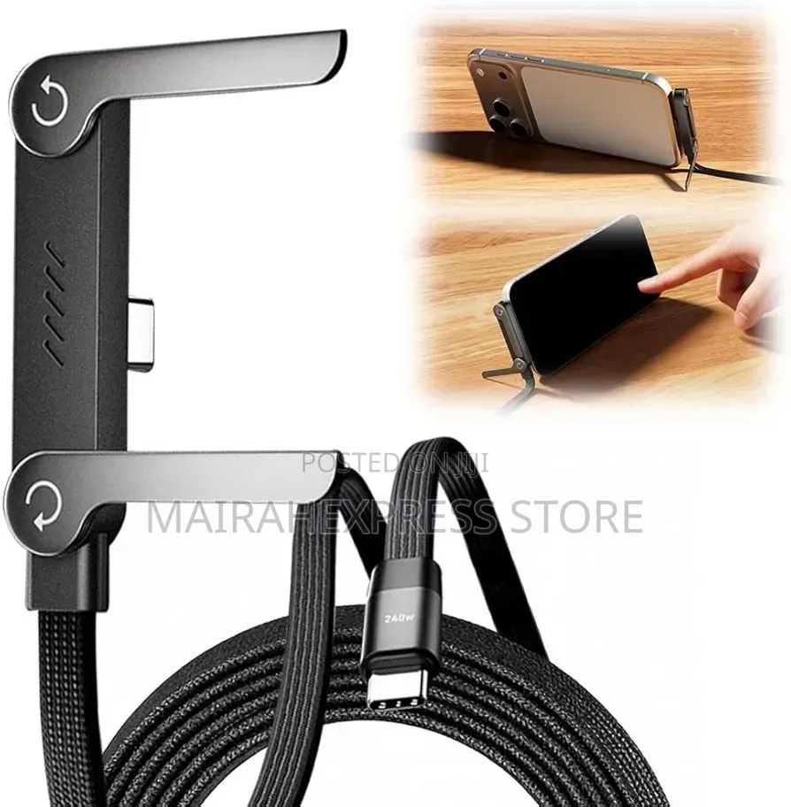 2in1 240w Fast Charger With Built-in Phone Holder