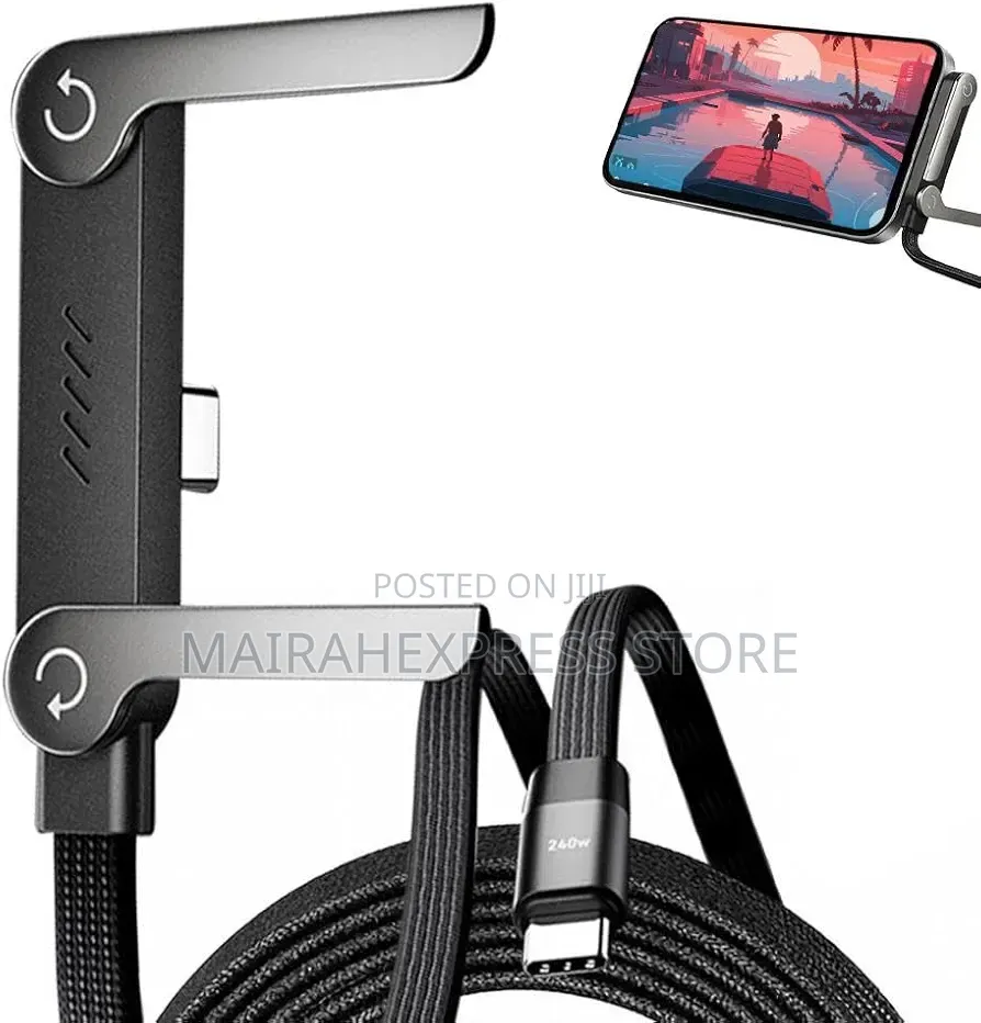 2in1 240w Fast Charger With Built-in Phone Holder