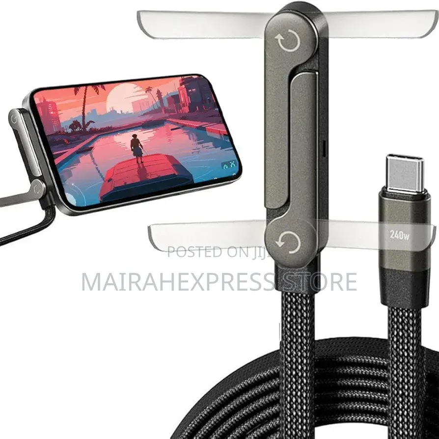 2in1 240w Fast Charger With Built-in Phone Holder