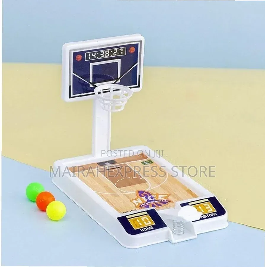 Mini Tabletop Finger Basketball Game, Featuring a Mechanical Spring
