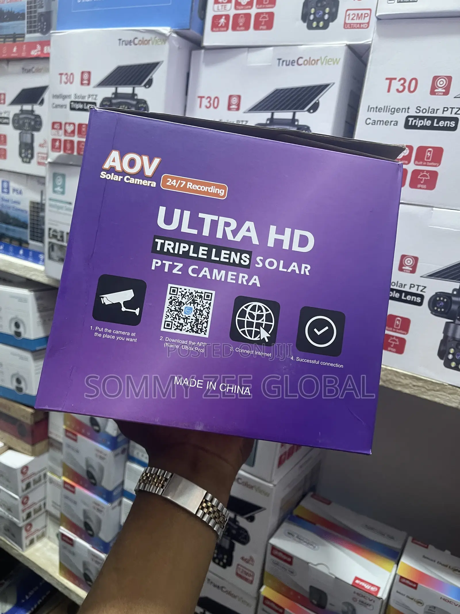 U Box Ultra Sound Triple Lens Solar Ptz Camera