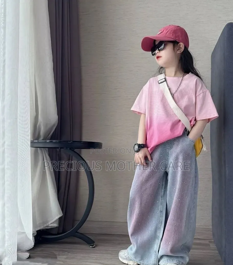 Quality Children Teenagers Top and Baggy Jeans For