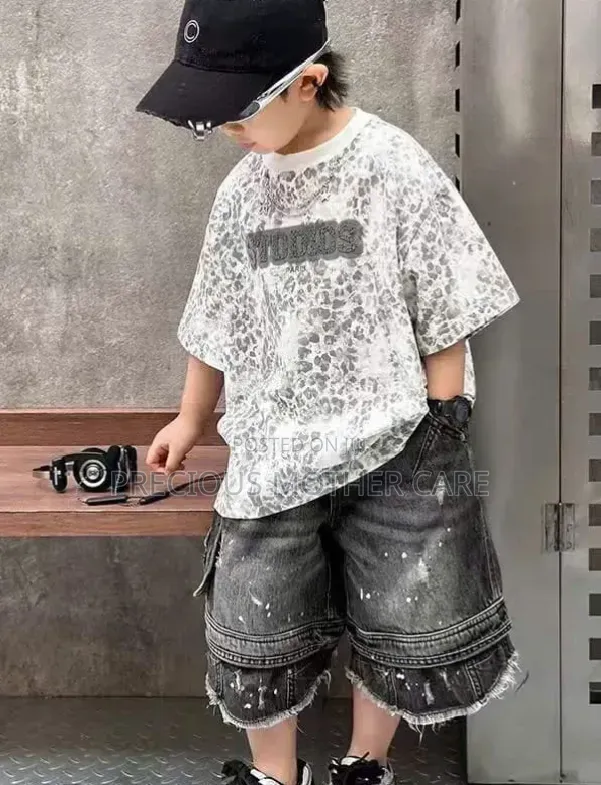 Quality Boy Children and Teenagers Top and Jean Short