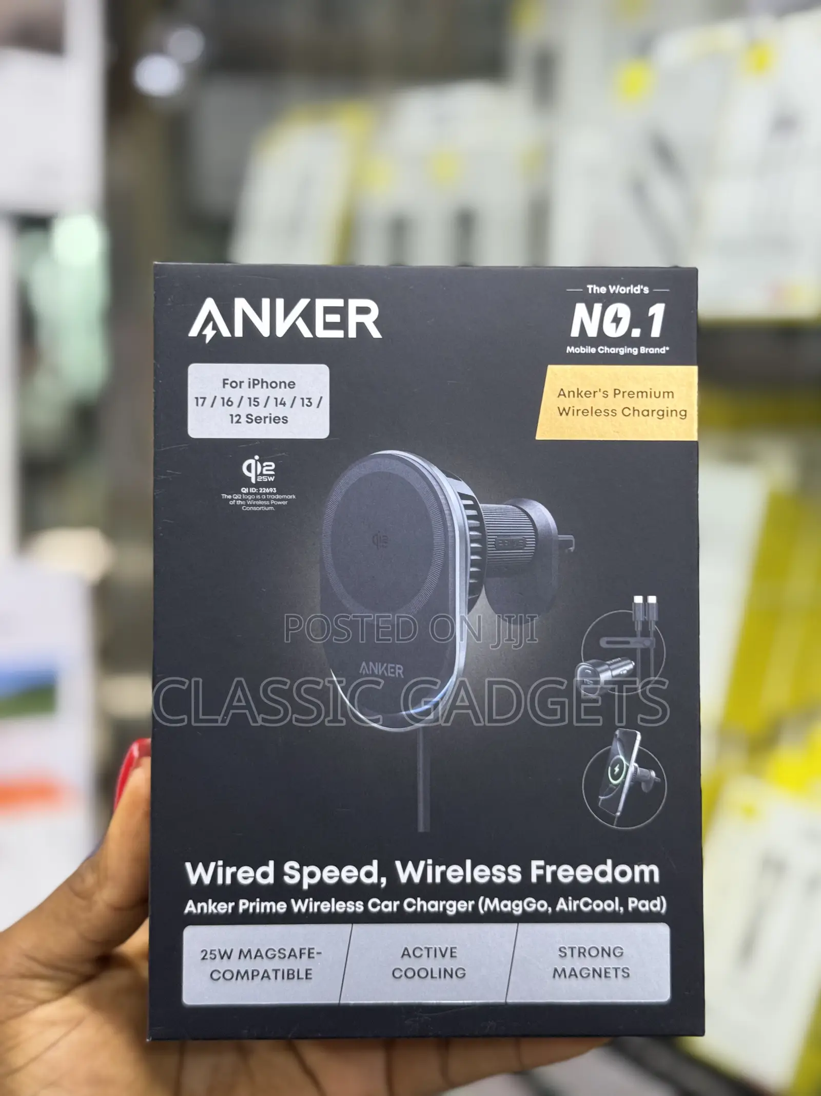 Anker Prime 25w Maggo, Aircool, Pad Wireless Car Charger