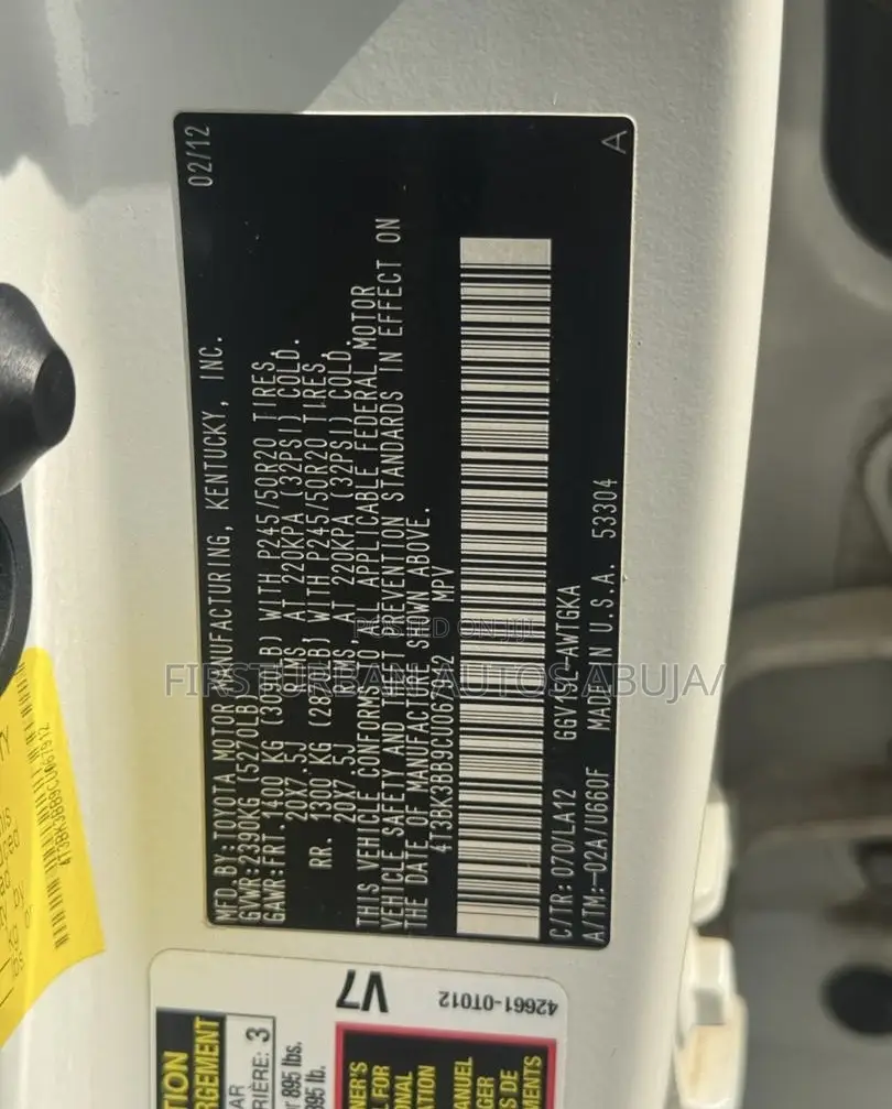 Toyota Venza XLE 2012 White