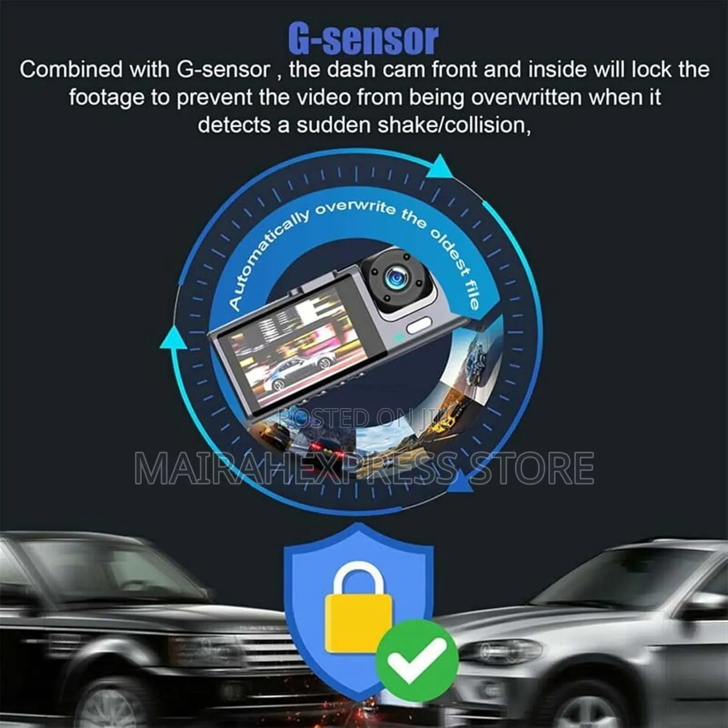 Black Box Traffic Recorder Dash Cam for Vehicle: With G-Sensor Dashcam