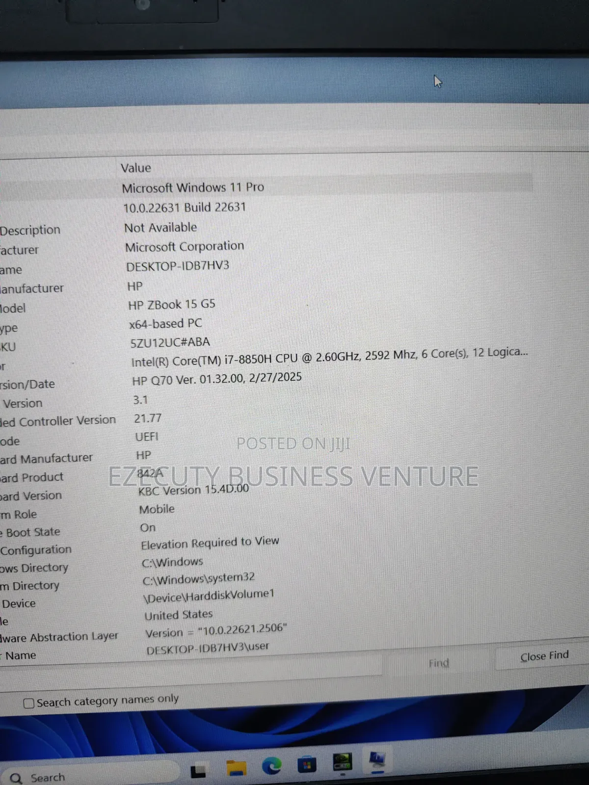 Laptop HP ZBook 15 G5 32GB Intel Core i7 SSD 512GB