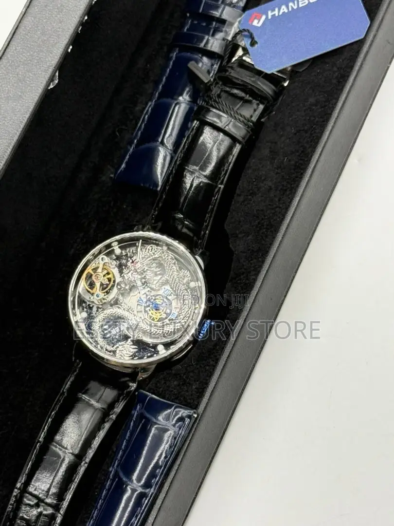 Jacob and Co Quality Luxury Men Genuine Leather Wristwatch