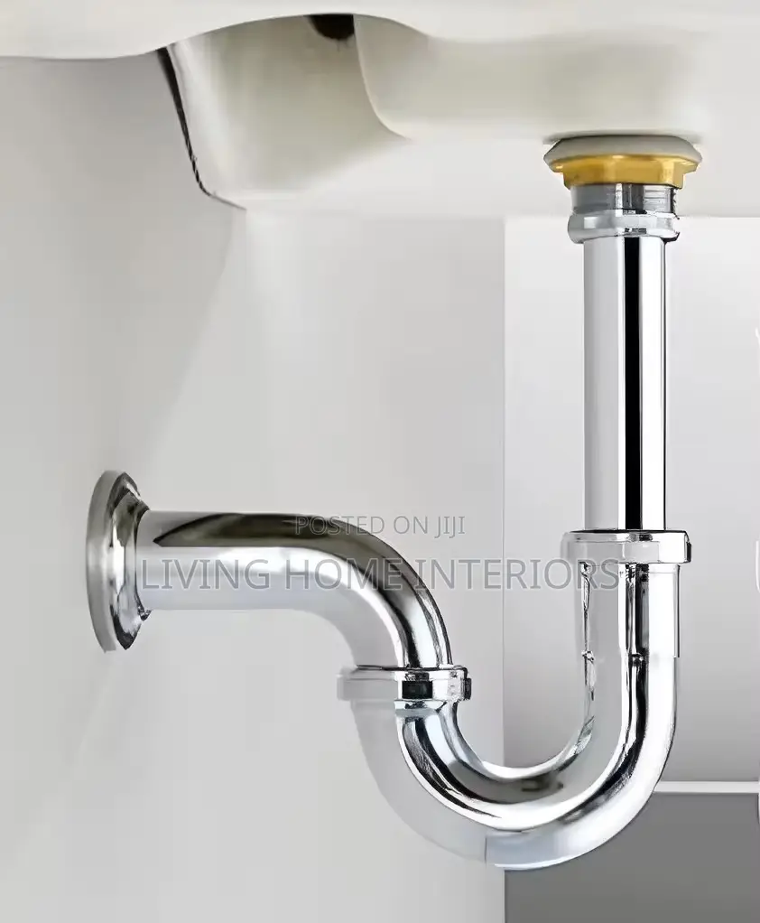 Chrome-Plated Tubular P-Trap Drain Pipe Assembly