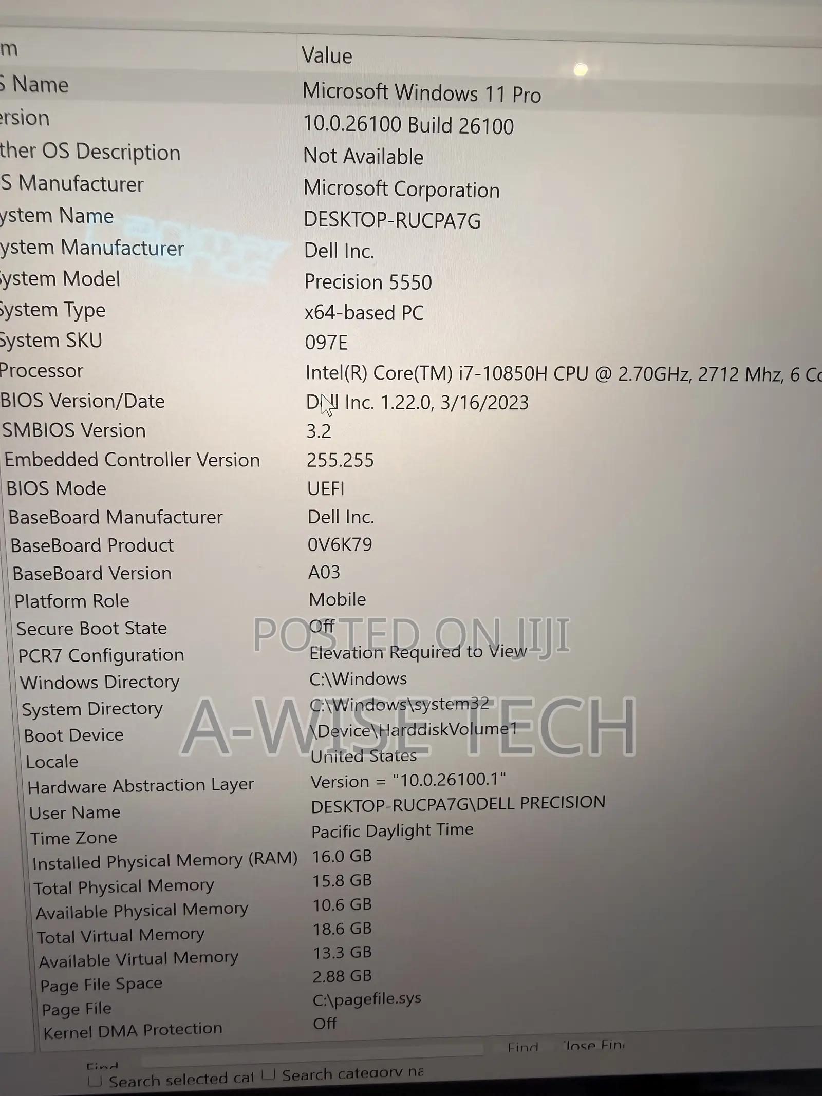 Laptop Dell Precision 5550 16GB Intel Core i7 SSD 512GB