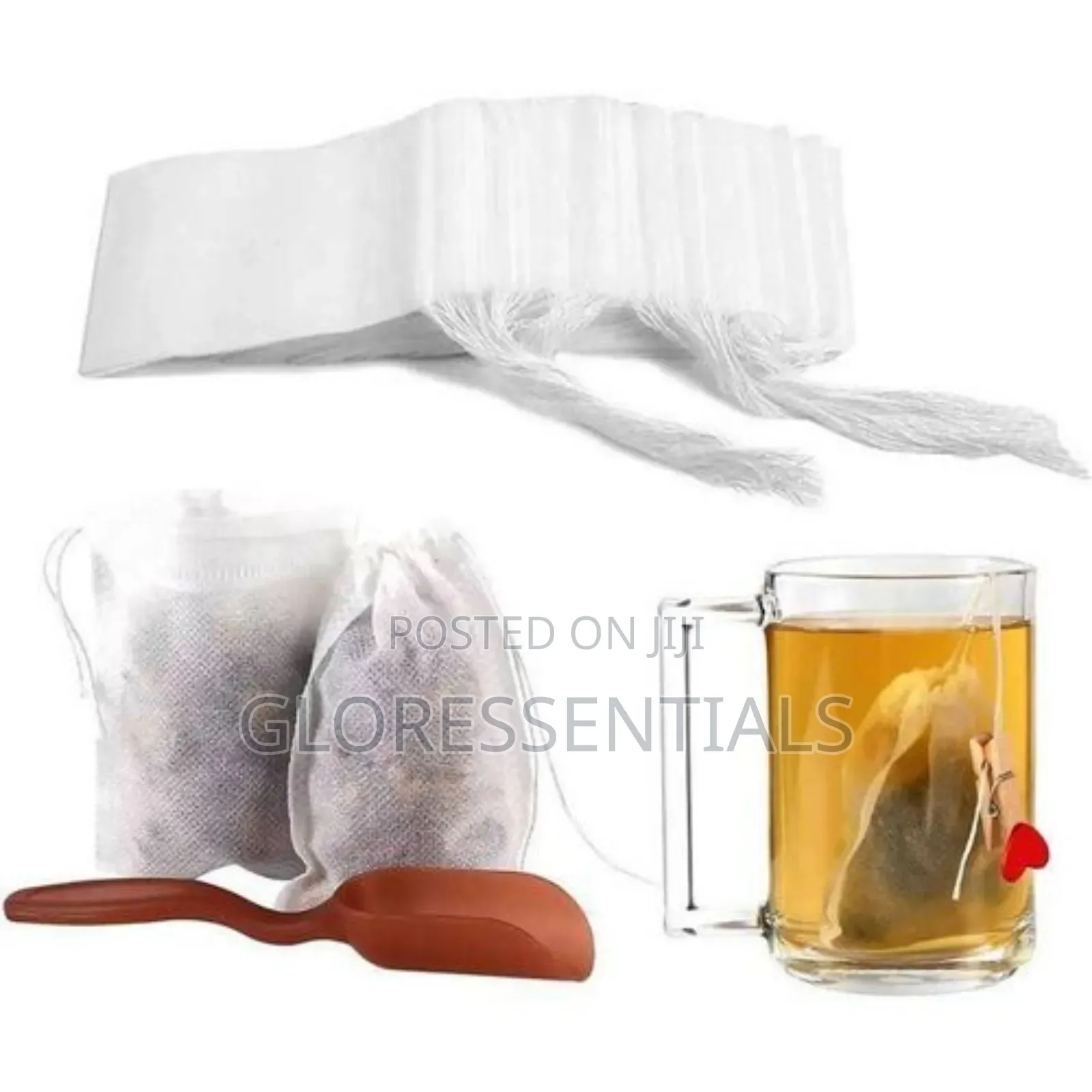 Empty Tea Bags –Disposable Drawstring Filter Bags for Tea,Herbs Spices