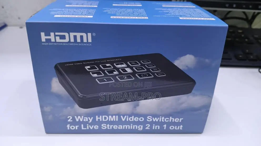 2-Input FHD Hdmi Video Switcher for Live Streaming 2 in 1 Out