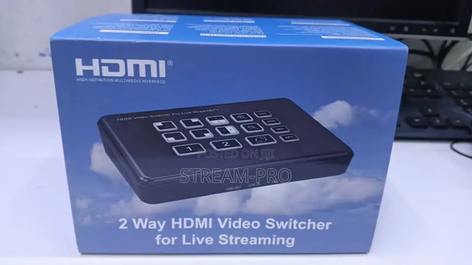 2-Input FHD Hdmi Live Video Switcher for Live Streaming 2 in 2 Out