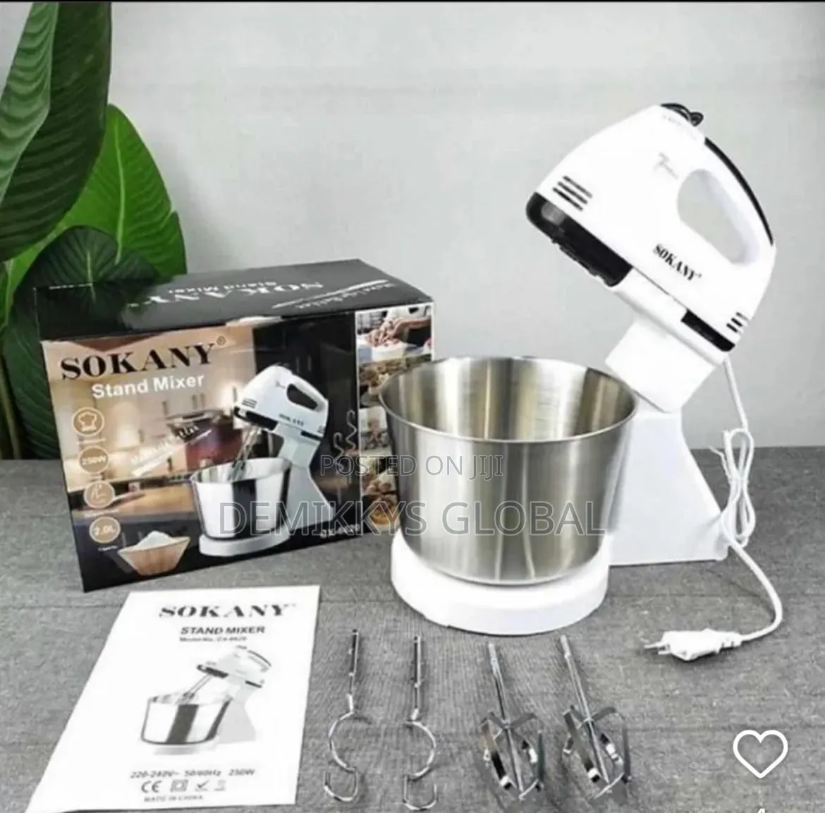 Sokany Stand Mixer 2l 250w