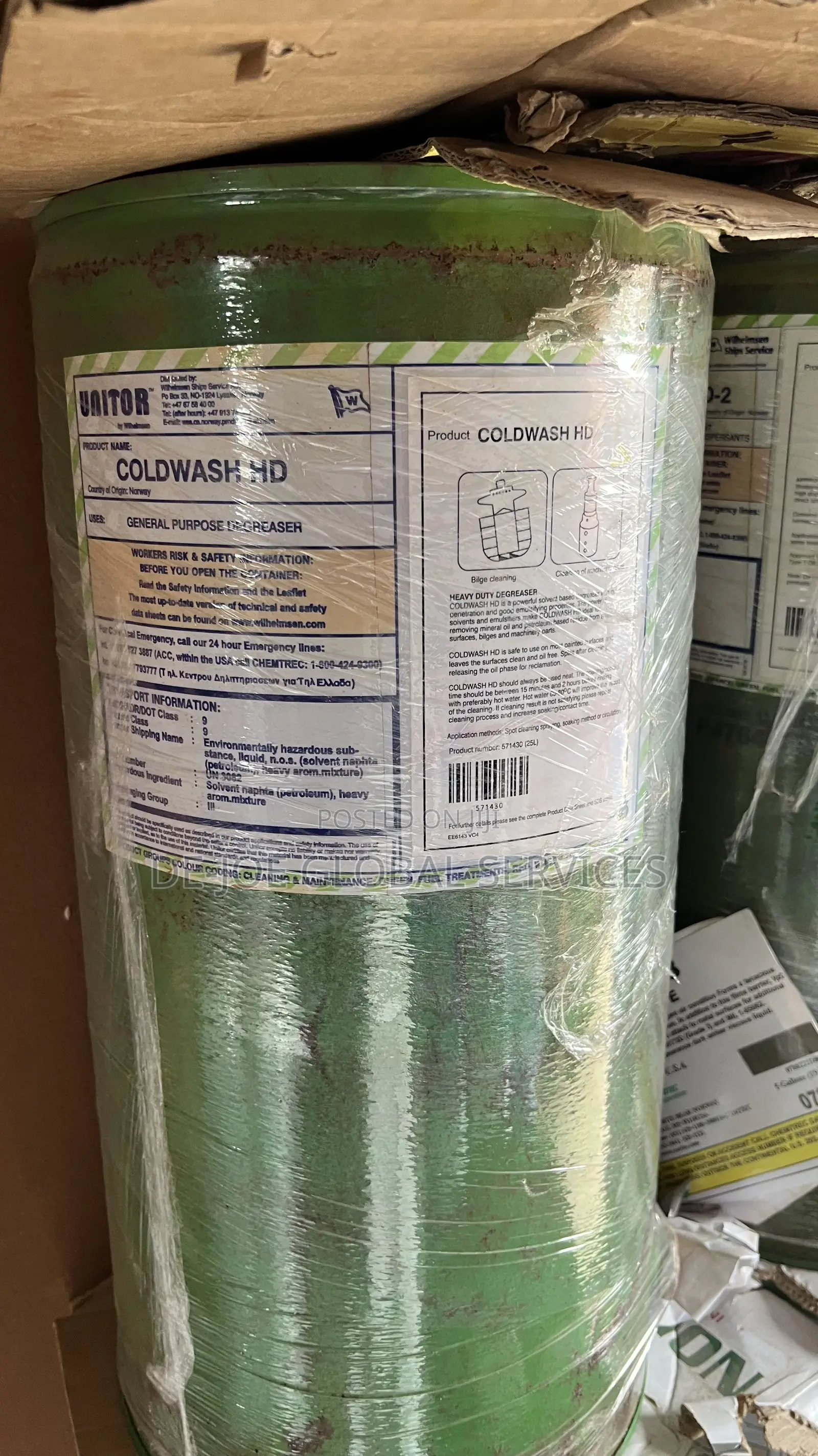 Unitor Coldwash Hd General Purpose Degreaser 25l — Wilhelmsen Marine