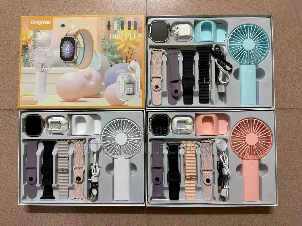 D96 Smart Watch With Earpod, Fan and Multiple Straps