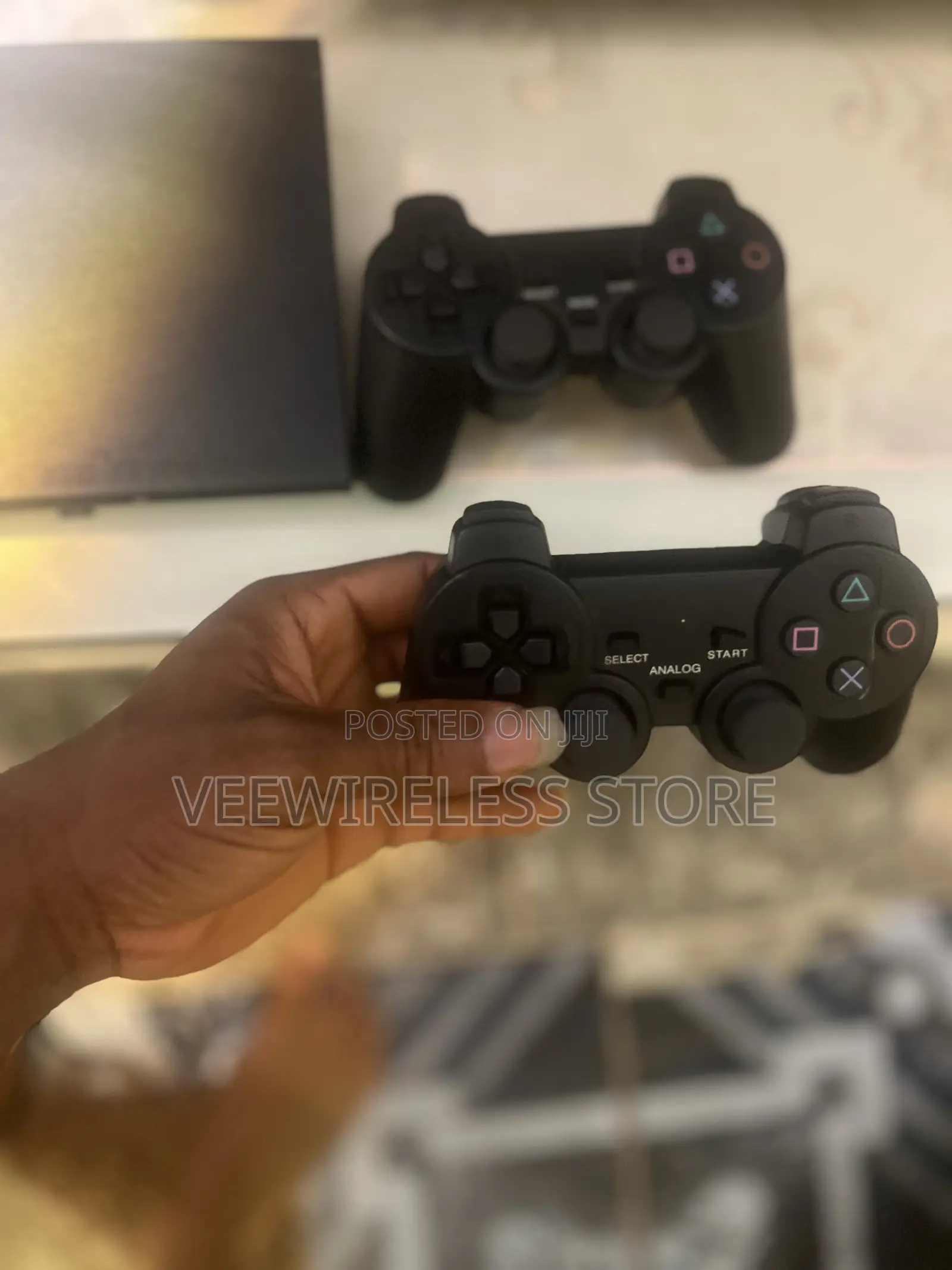 Ps 2 Playstation Slim With Two Pad Accessories/Game