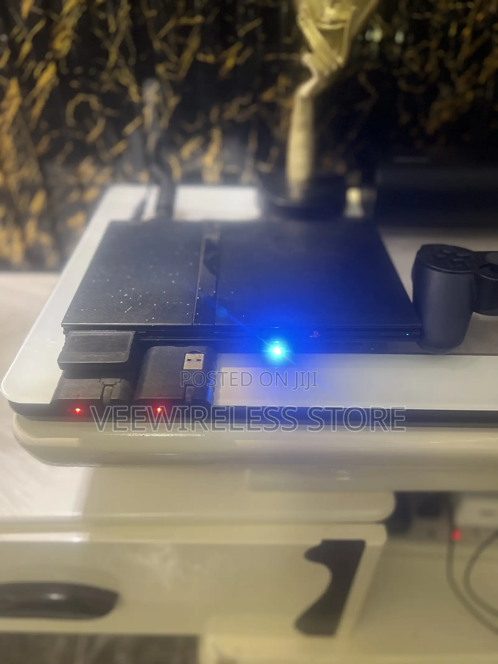 Ps 2 Playstation Slim With Two Pad Accessories/Game