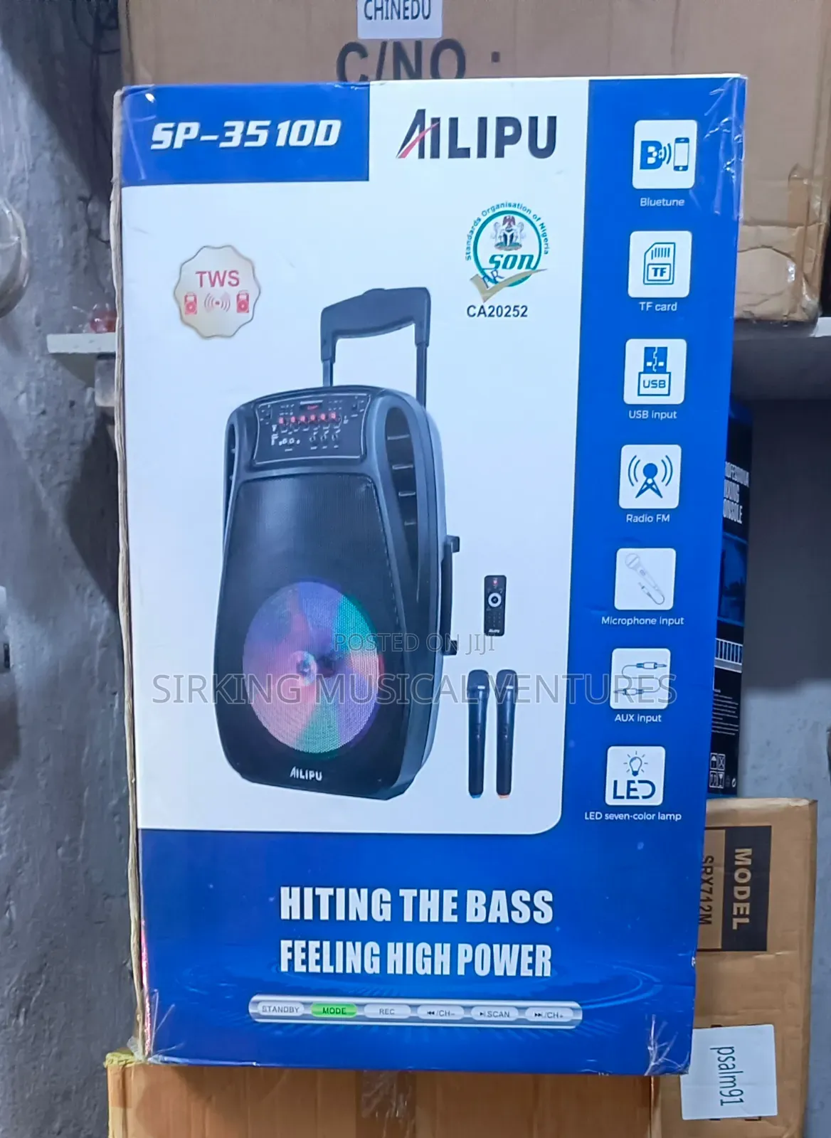 8000watts Alipu Pa System 15" Inches With Double Mic