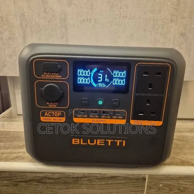 Bluetti Ac70p 1000w | 864wh Solar Generator Portable Power Station