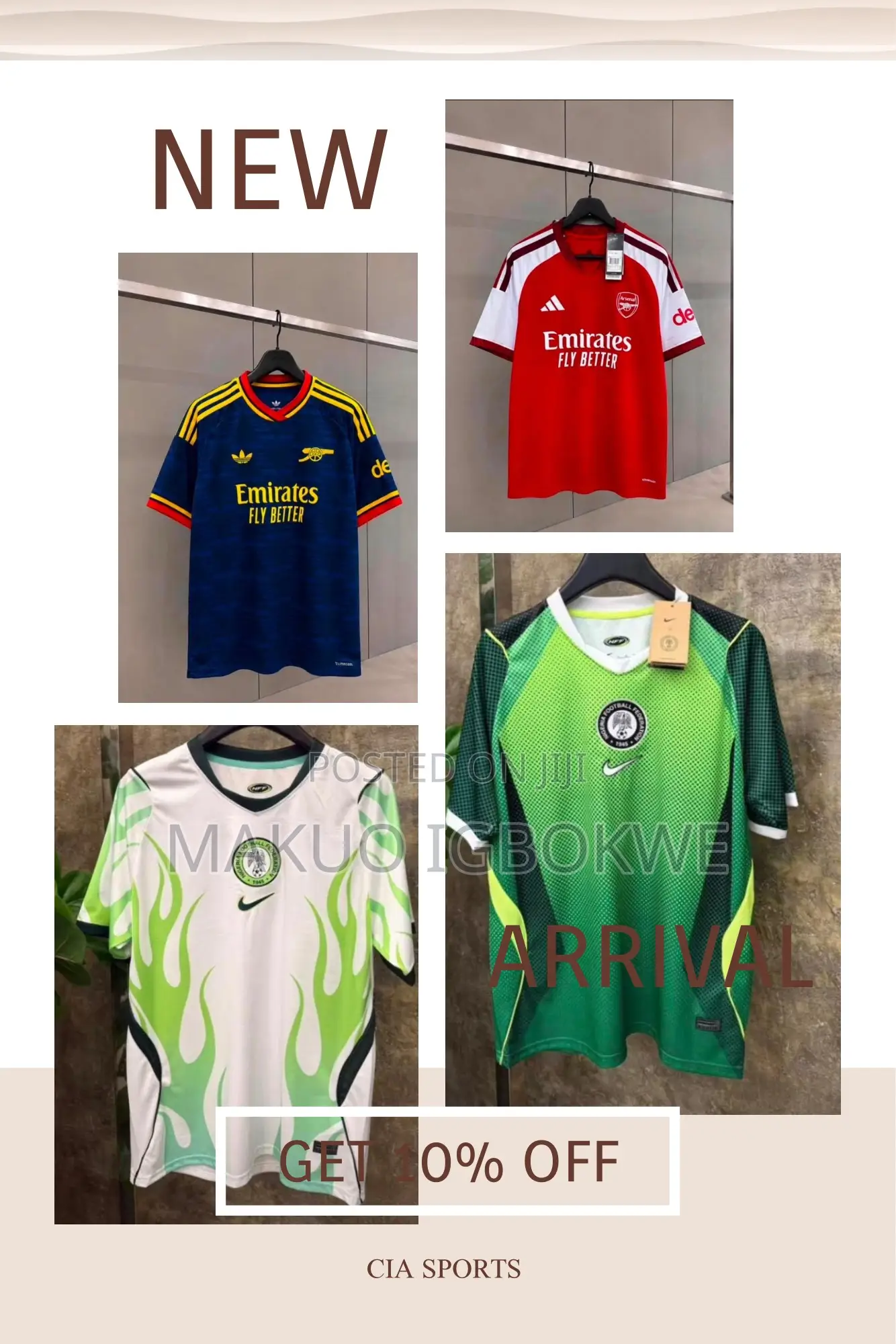 Arsenal and Other Clubs Officials Jerseys Outfits