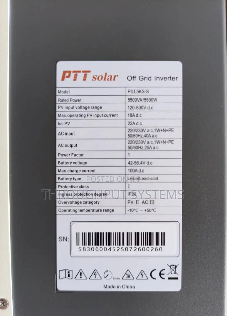PTT- Inverter Hybrid 5kva/48v