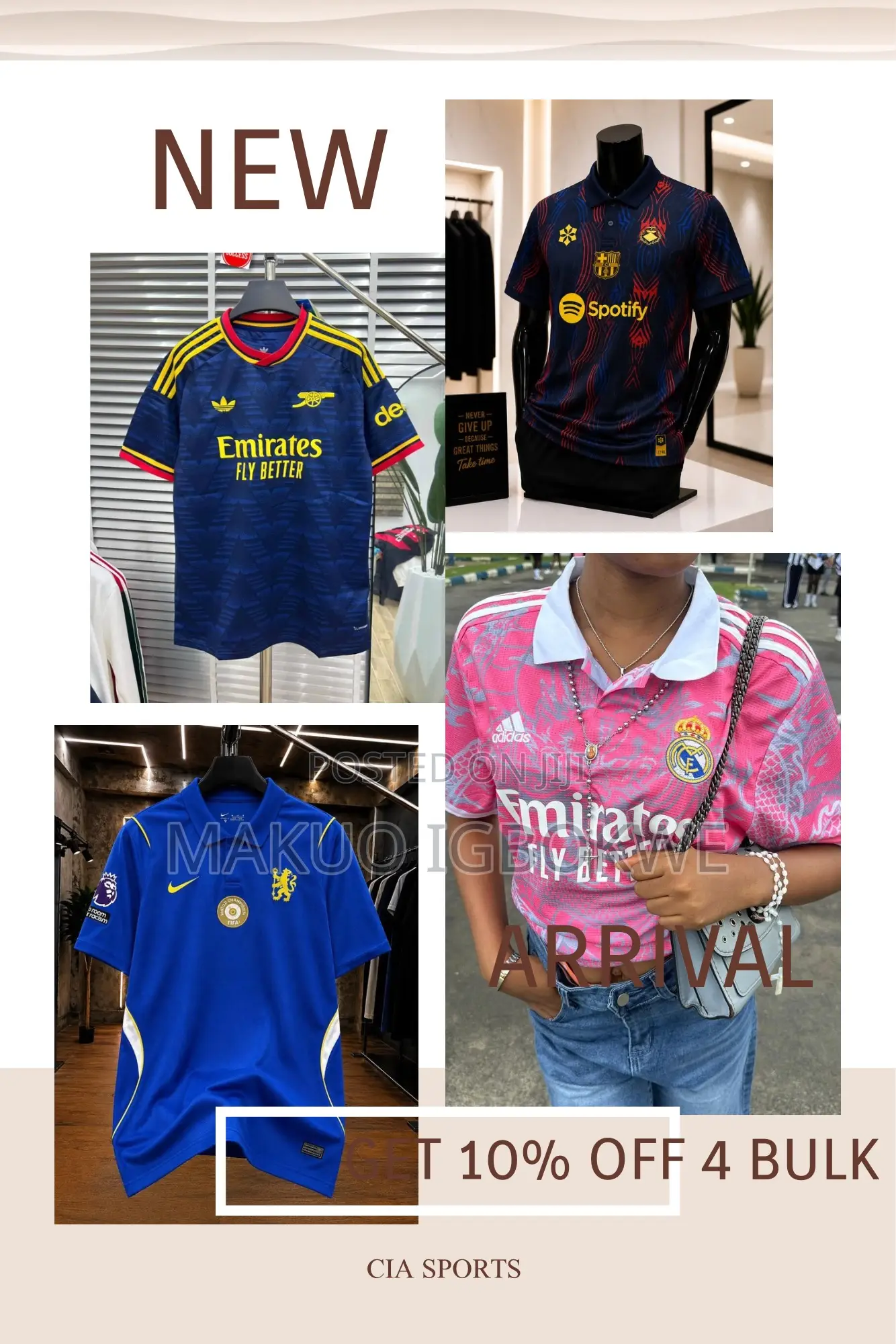 Original Liverpool, Arsenal, Madrid and Other Clubs Jerseys