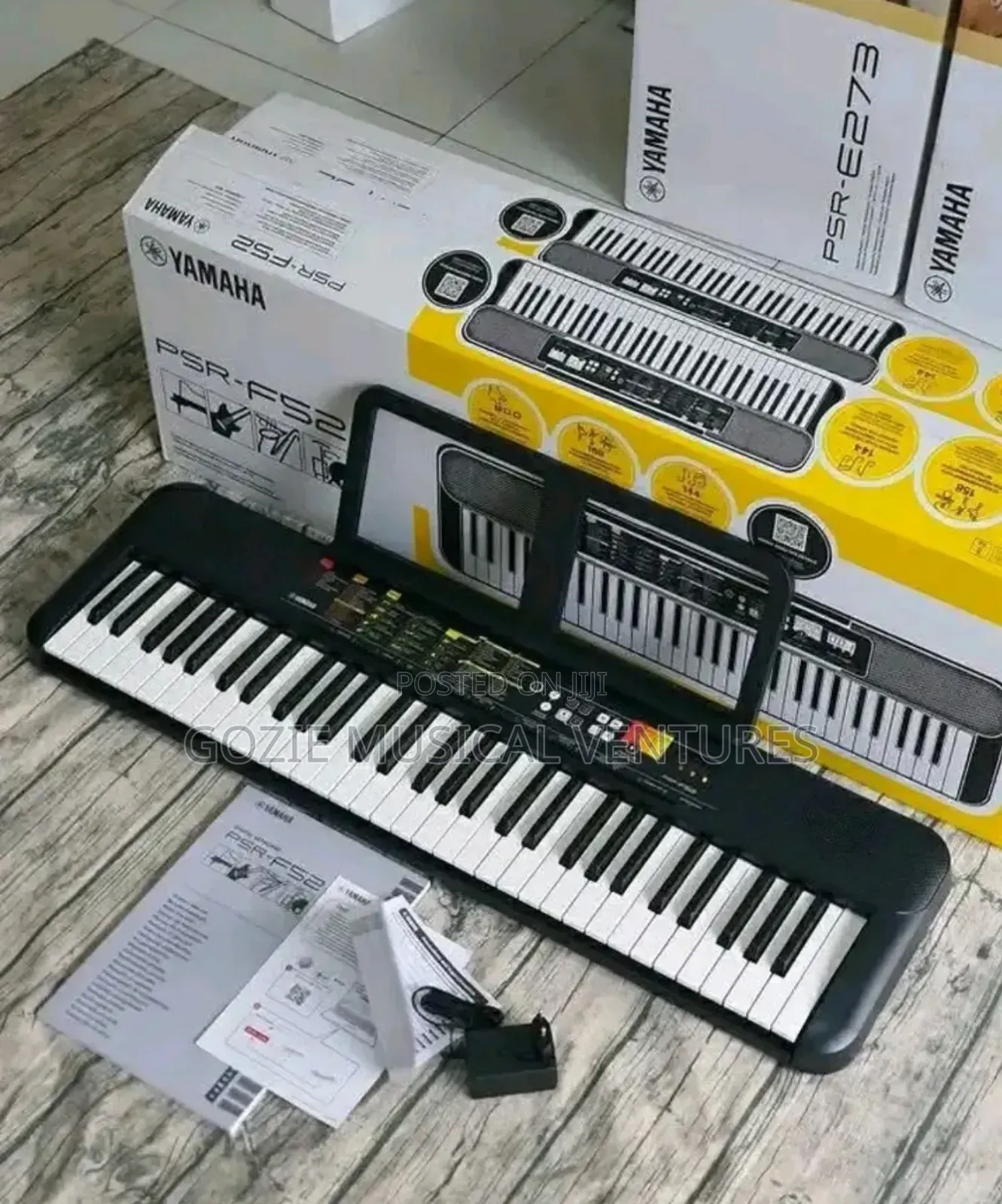 Original Yamaha Keyboard PSR -F52 Complete 61 Keys Synthesizer Piano
