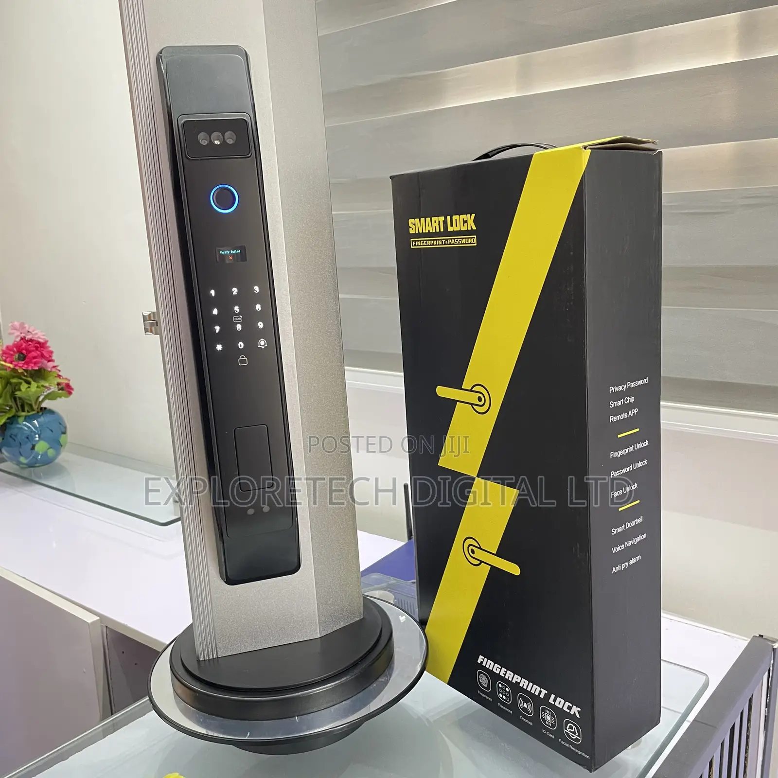Smart Door Lock With Face, Finger, Palm, Pin, Card