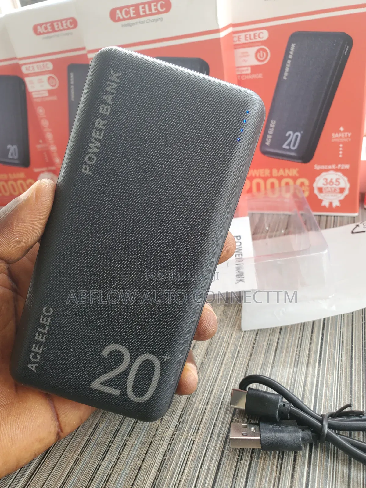 Original Ace Elec 20,000mah Power Bank; Compact, Powerful Reliable
