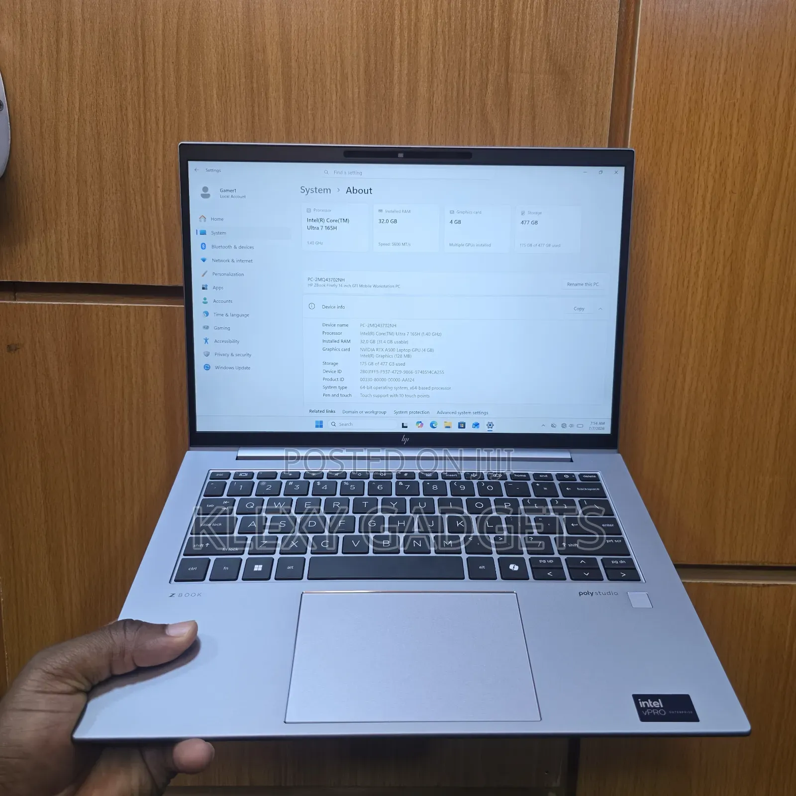 Laptop HP ZBook Firefly 14 G11 32GB Intel Core Ultra 7 SSD 512GB
