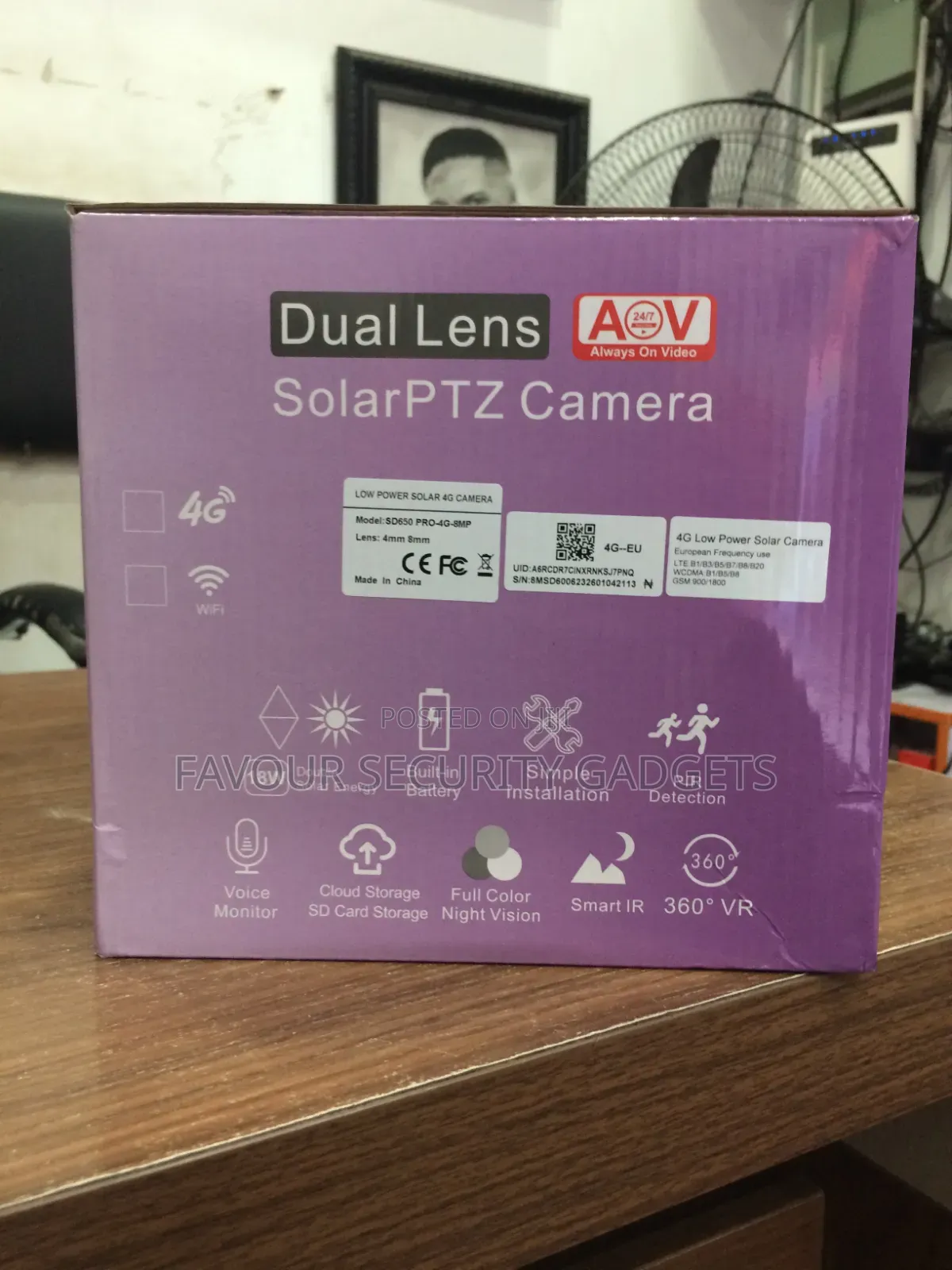 High Quality Dual-Lens Solar Camera 8mp