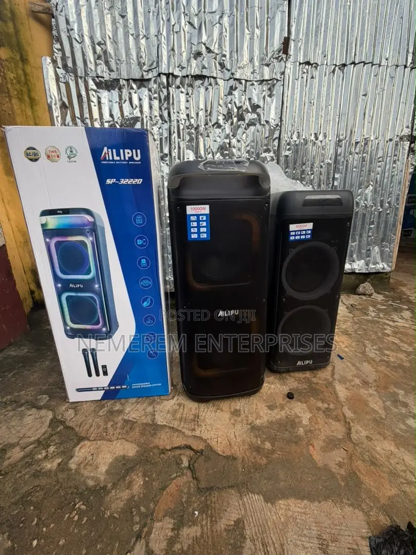 Ailipu 10000w Rechargeable Party Speaker (Sp-32220) Wireless Mic