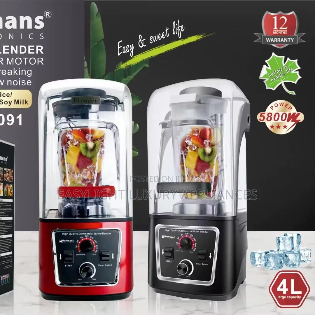 Hoffmans 4l 4800w Soundproof Commercial Blender Full Copper Motor