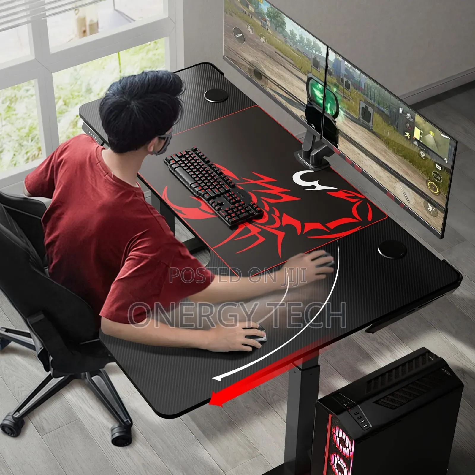 Original L Shaped Adjustable Electric Sit-Stand Desk With Warranty