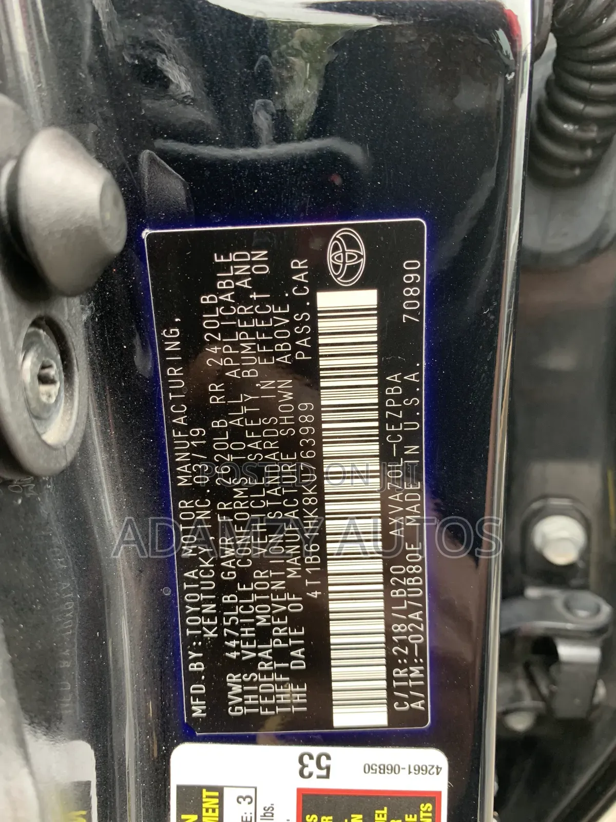 Toyota Camry 2019 Black