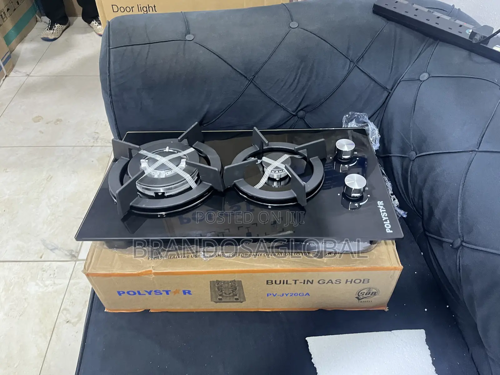 Polystar Pv-Jy20ga 2 Burner Built-in Gas Hob–Tempered Glass Gas Cooker