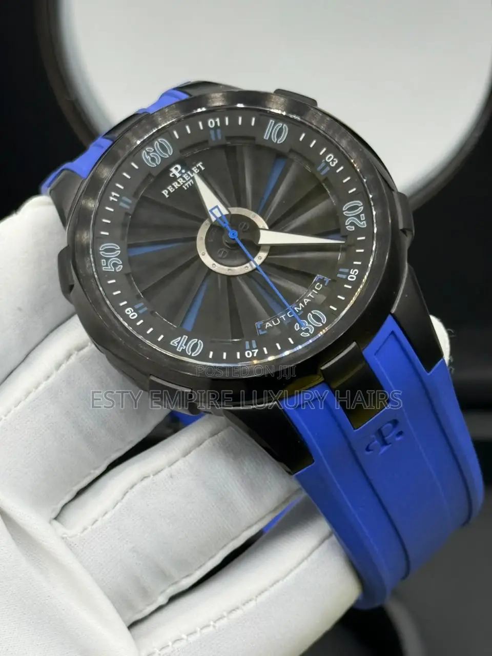 Automatic Perrelet Quality Luxury Men Rubber Wristwatch