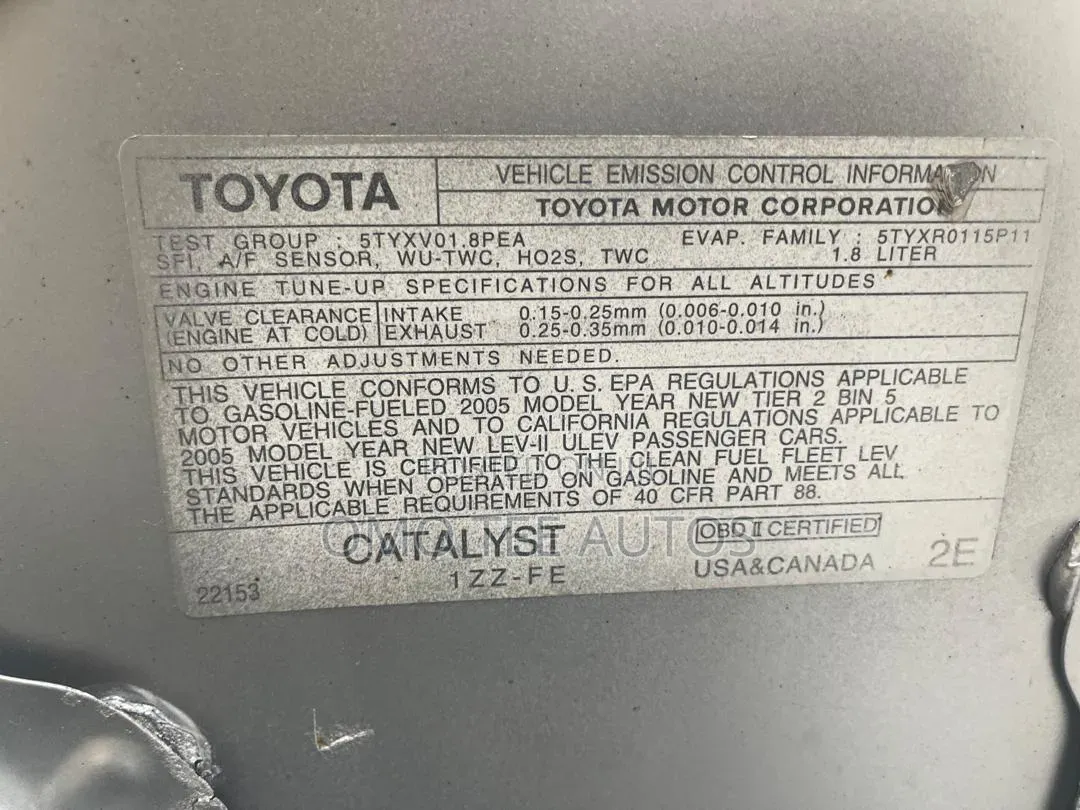 Toyota Corolla 2005 Silver