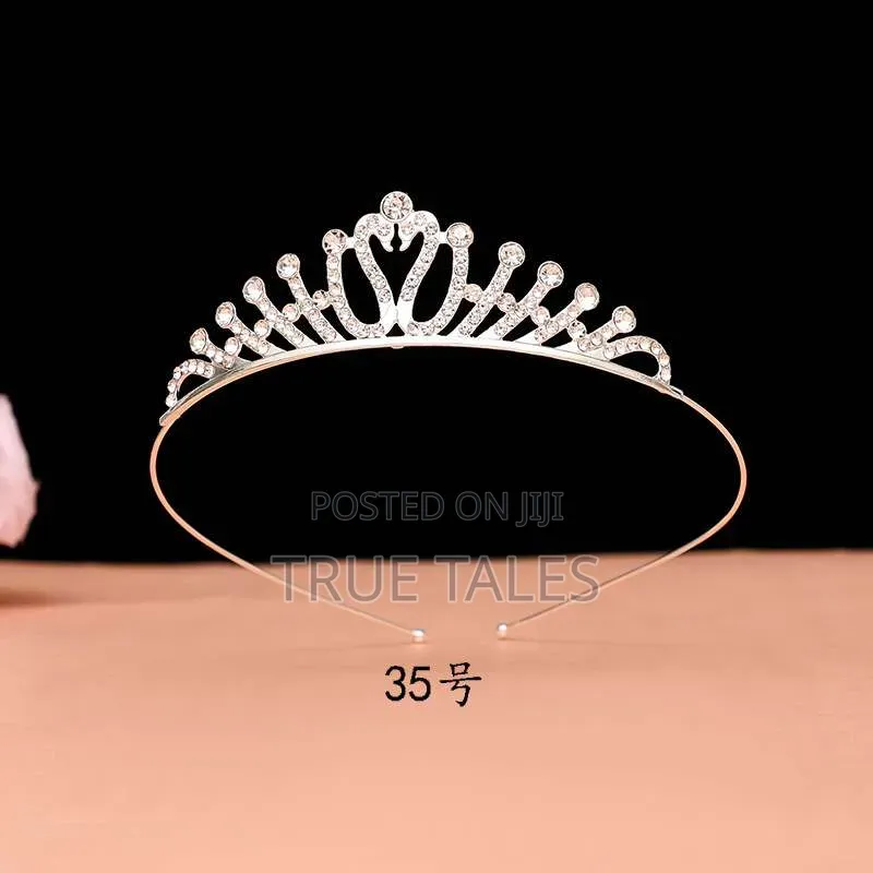 Girls Silver and Gold Colors Crystal Tiara Hair Crown