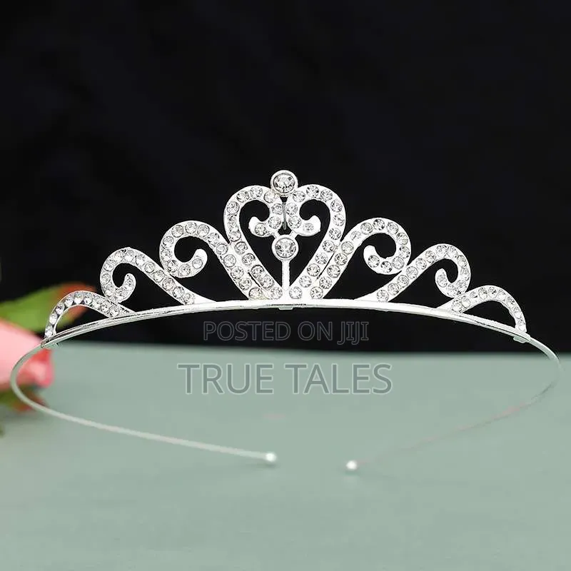 Girls Silver and Gold Colors Crystal Tiara Hair Crown