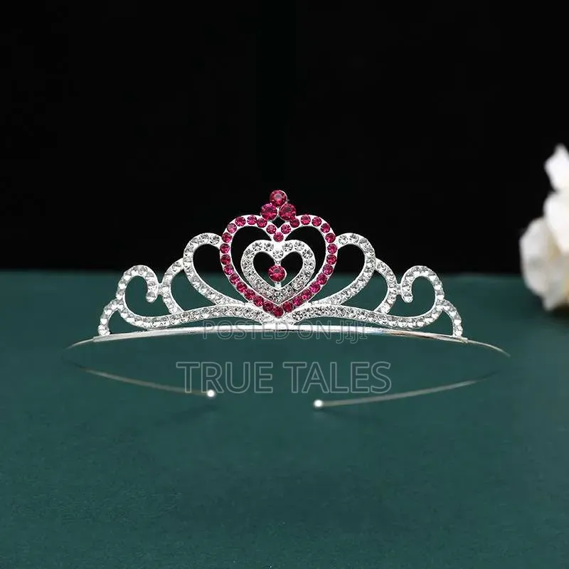 Girls Silver and Gold Colors Crystal Tiara Hair Crown