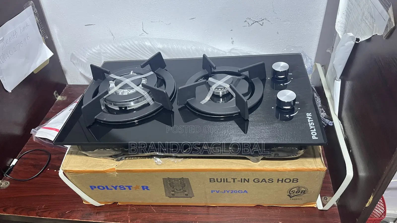 Polystar 2 Burner Tempered Glass Gas Hob Pv-Jy20ga – Premium Cooker