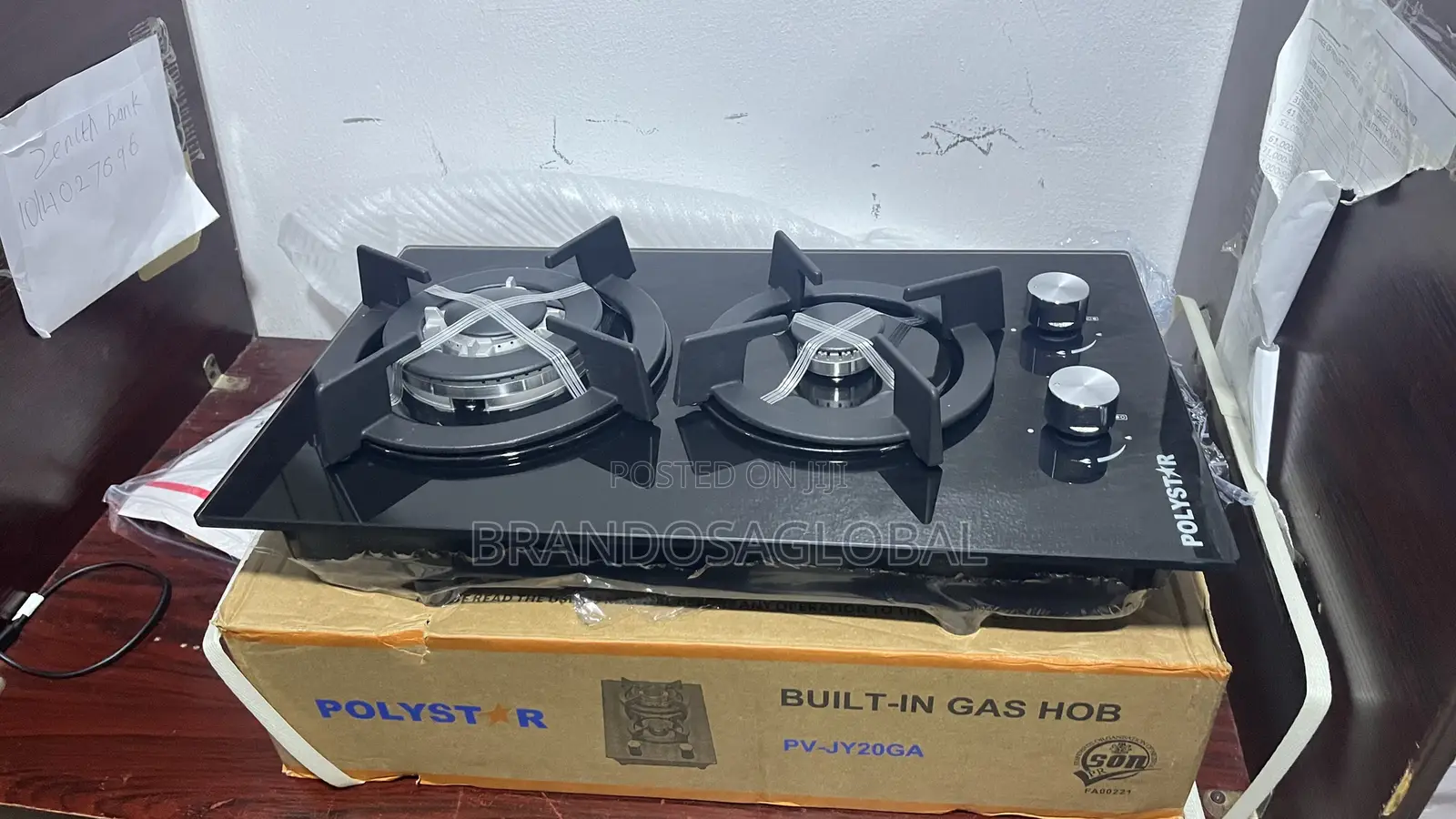 Polystar 2 Burner Tempered Glass Gas Hob Pv-Jy20ga – Premium Cooker