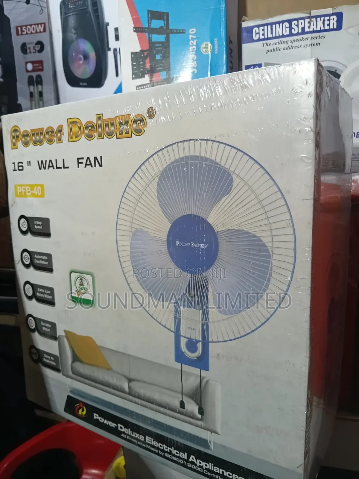 Power Deluxe 16" Wall Fan