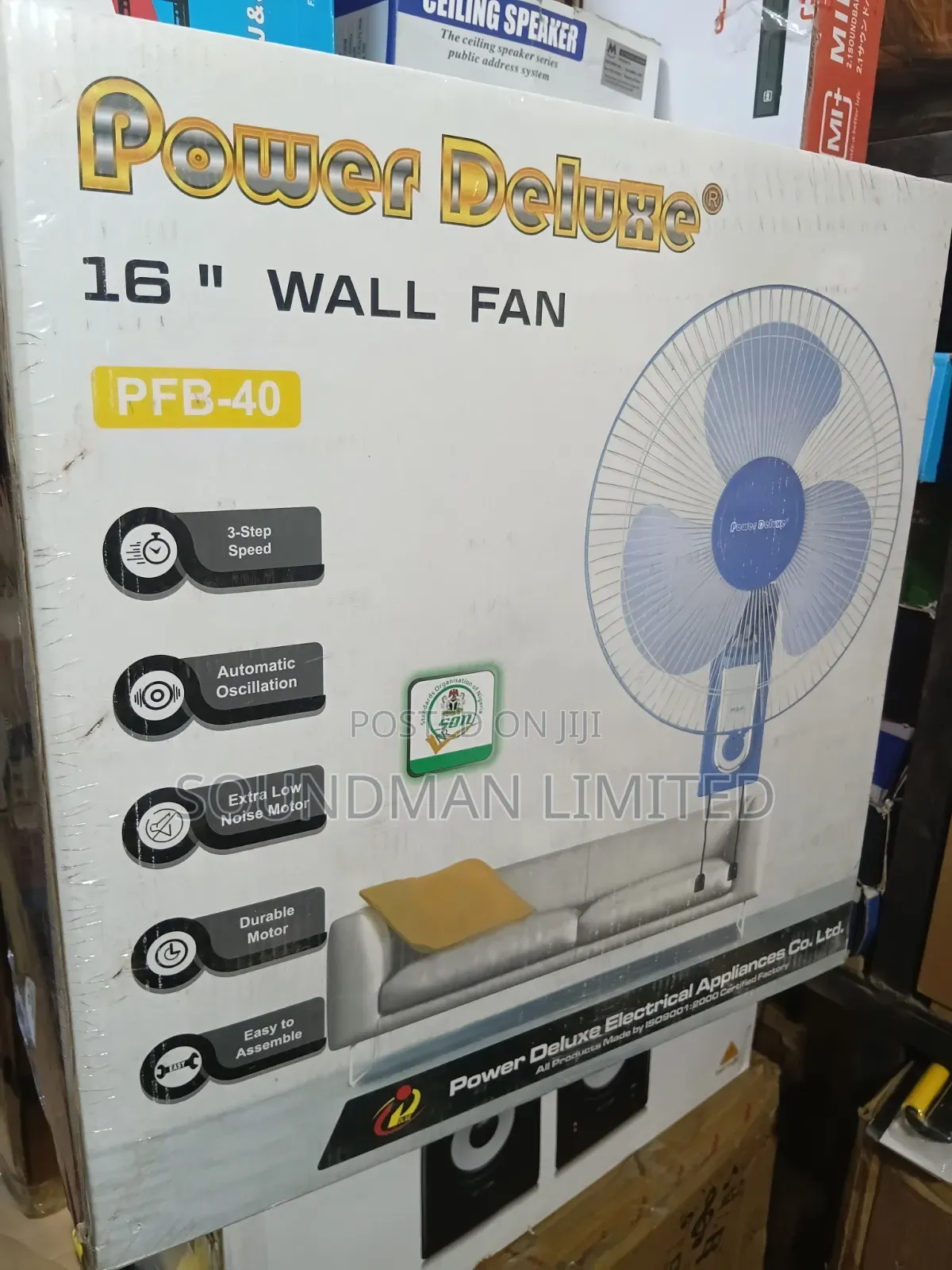 Power Deluxe 16" Wall Fan