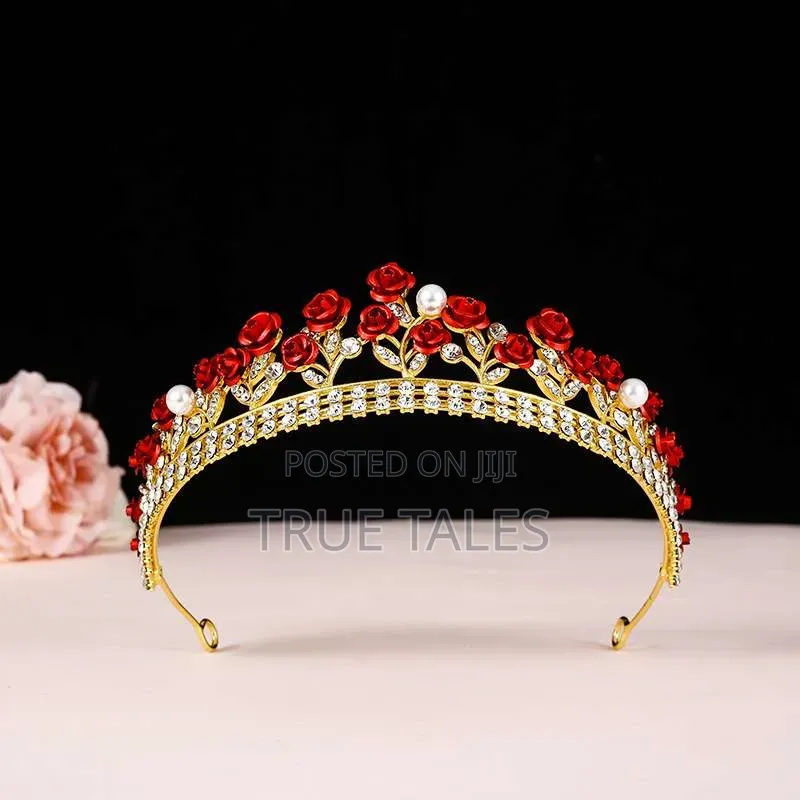 Red Fully Stoned Tiara Crowns