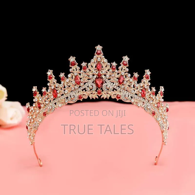 Red Fully Stoned Tiara Crowns